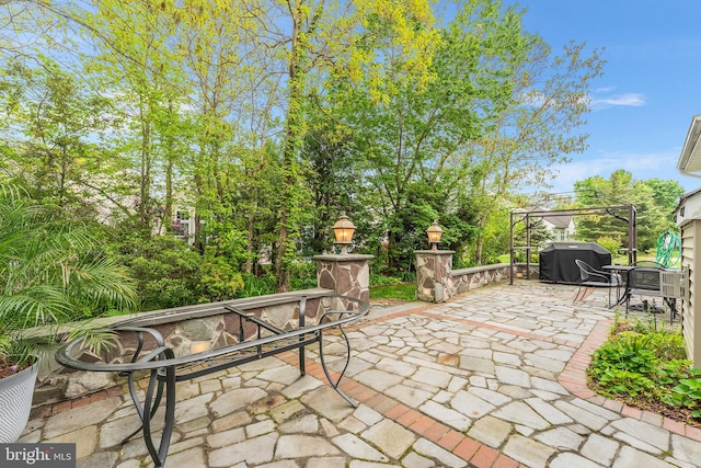 view of patio / terrace with a gazebo