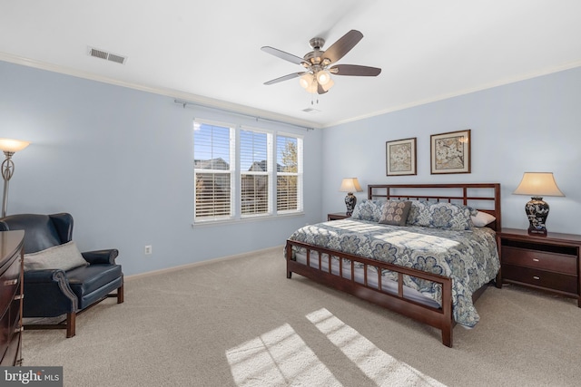 23325 April Mist Pl, Brambleton, VA 20148 - bedroom featuring ornamental molding, carpet, baseboards, and ceiling fan