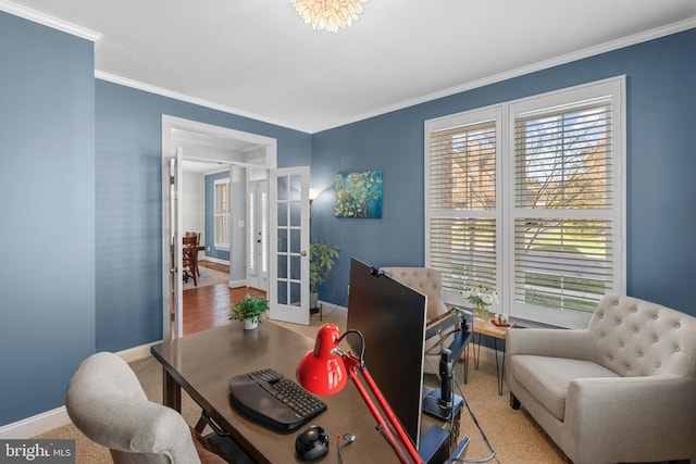 23325 April Mist Pl, Brambleton, VA 20148 - office space featuring baseboards and ornamental molding