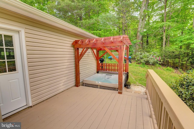 view of wooden terrace
