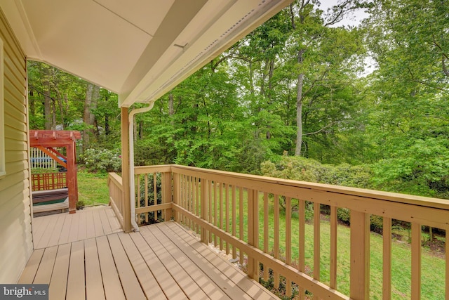 view of wooden terrace