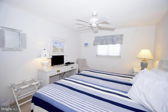 107 Convention Center Dr Unit 148D, Ocean City, MD 21842 - carpeted bedroom featuring a ceiling fan