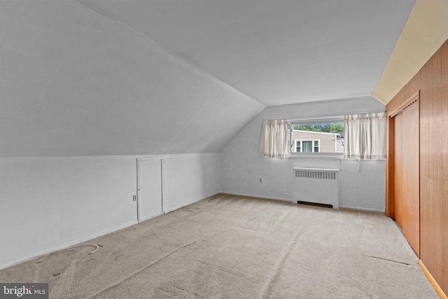 9 Queens Bridge Rd, Levittown, PA 19057 - bonus room with radiator heating unit, lofted ceiling, carpet, and baseboards