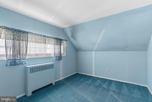 9 Queens Bridge Rd, Levittown, PA 19057 - bonus room with radiator, lofted ceiling, carpet, and baseboards