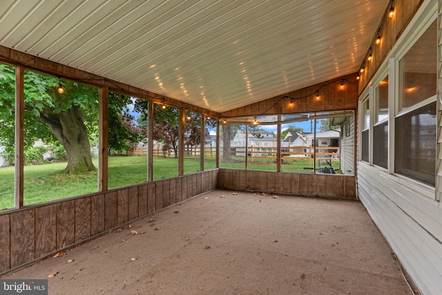 9 Queens Bridge Rd, Levittown, PA 19057 - unfurnished sunroom featuring vaulted ceiling