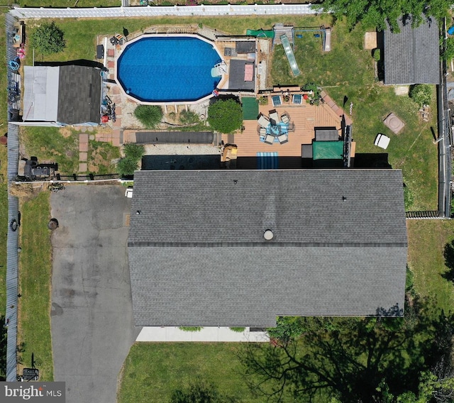 117 Mimosa Dr, Cambridge, MD 21613 - aerial view of property and surrounding area featuring a pool area
