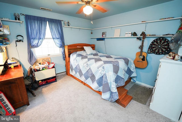 117 Mimosa Dr, Cambridge, MD 21613 - bedroom featuring carpet and a ceiling fan