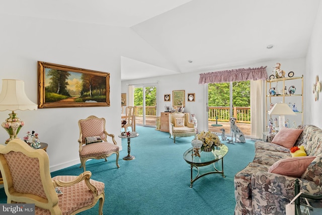 3135 Windon Ave, Lancaster, PA 17603 - living area with carpet floors and vaulted ceiling