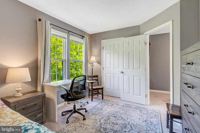 9568 Buttonbush Ct, Manassas, VA 20110 - carpeted bedroom with a desk and baseboards