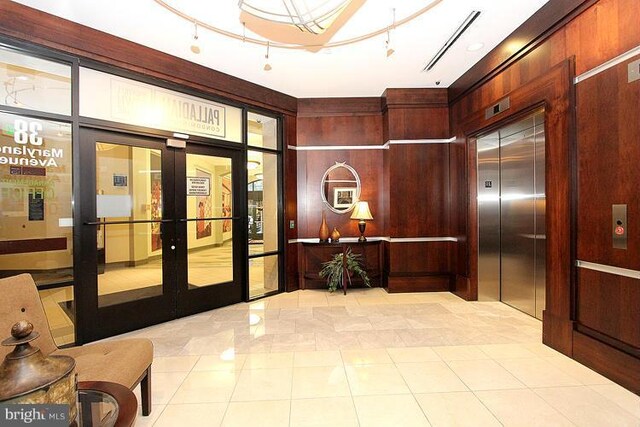 38 Maryland Ave Unit 512, Rockville, MD 20850 - lobby with wooden walls