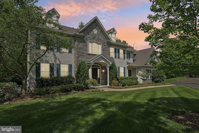 1311 Meadowbrook Ct, Jenkintown, PA 19046 - view of front of property featuring stone siding and a yard