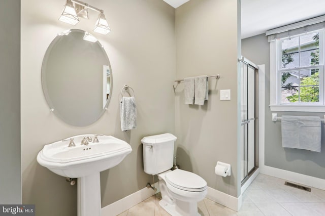 1311 Meadowbrook Ct, Jenkintown, PA 19046 - full bathroom with toilet, a stall shower, baseboards, and tile patterned flooring
