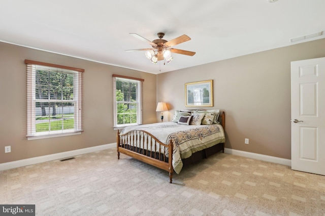 1311 Meadowbrook Ct, Jenkintown, PA 19046 - bedroom featuring baseboards, light carpet, and ceiling fan