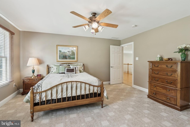 1311 Meadowbrook Ct, Jenkintown, PA 19046 - bedroom with multiple windows, baseboards, and light colored carpet