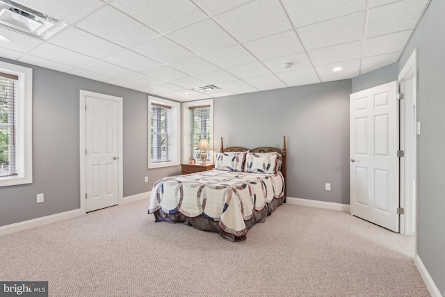 1311 Meadowbrook Ct, Jenkintown, PA 19046 - bedroom with a drop ceiling, carpet flooring, baseboards, and recessed lighting