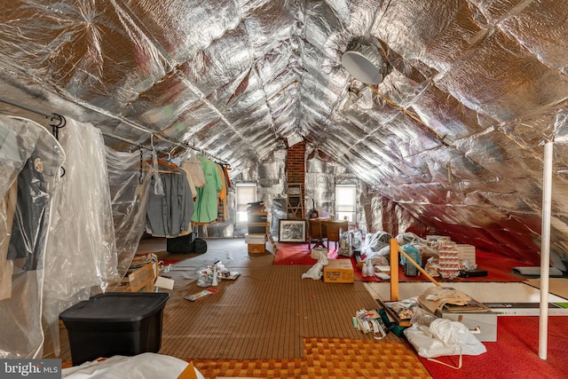 view of attic