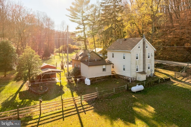view of subject property