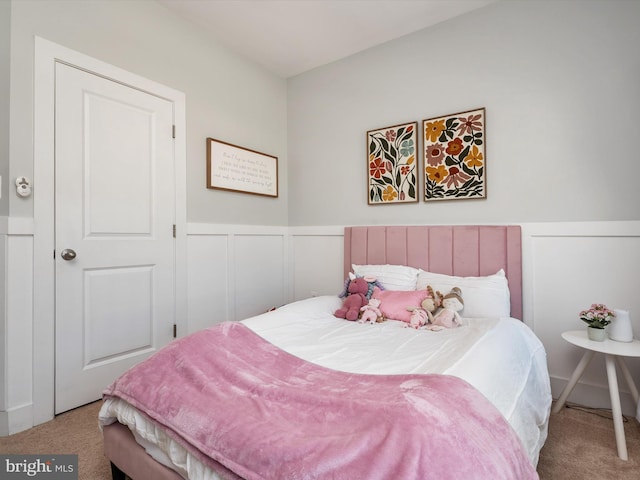 1205 Hickory Hill Cir, Arnold, MD 21012 - bedroom with carpet, a wainscoted wall, and a decorative wall