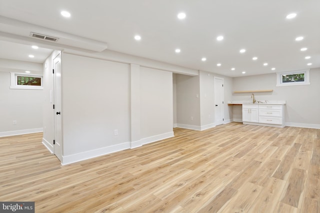 3 Knox Pl, Silver Spring, MD 20901 - below grade area featuring light wood-style floors and recessed lighting