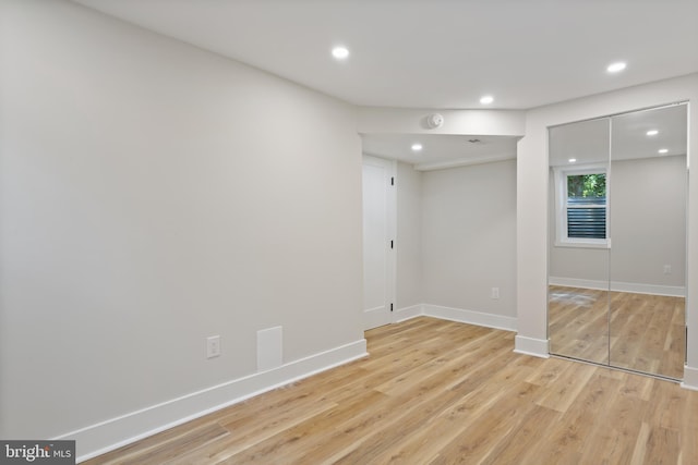 3 Knox Pl, Silver Spring, MD 20901 - unfurnished bedroom featuring light wood-type flooring and recessed lighting