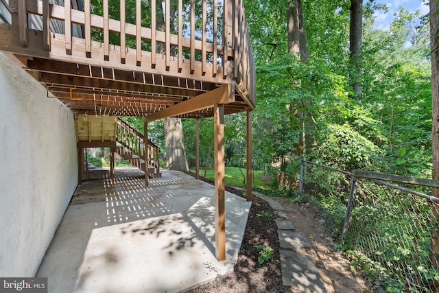 3 Knox Pl, Silver Spring, MD 20901 - view of patio / terrace with stairs and a deck