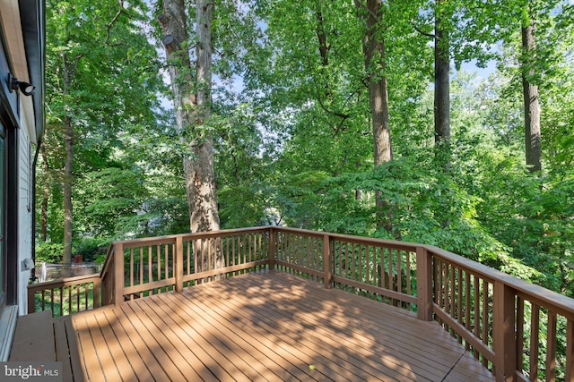 3 Knox Pl, Silver Spring, MD 20901 - wooden terrace with view of wooded area