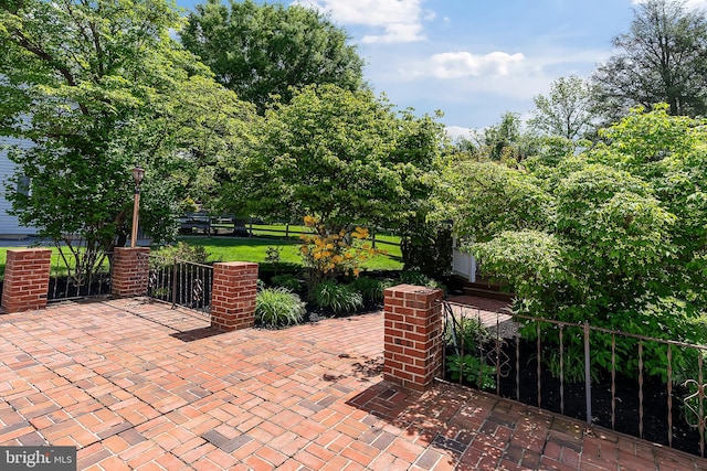 view of patio / terrace with fence