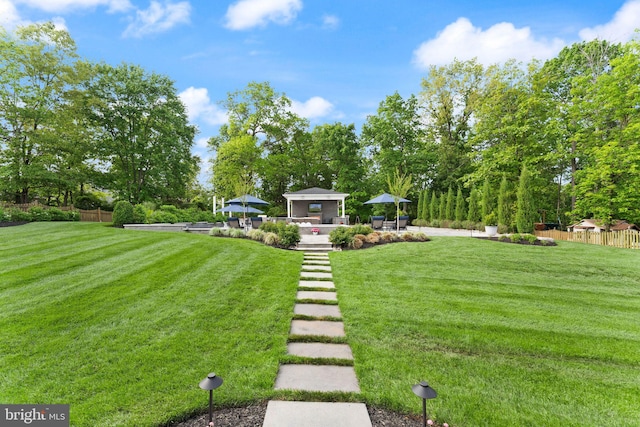 18729 Upper Meadow Dr, Leesburg, VA 20176 - view of yard with a gazebo
