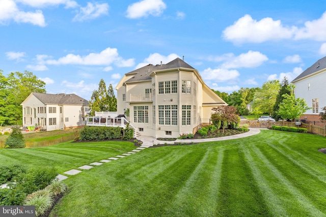 18729 Upper Meadow Dr, Leesburg, VA 20176 - rear view of house featuring a wooden deck and a balcony