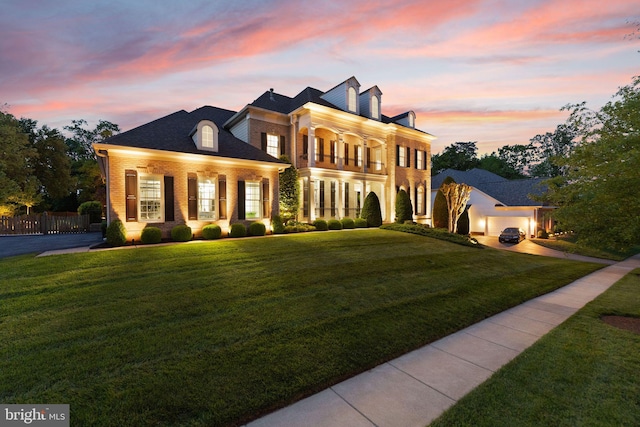 18729 Upper Meadow Dr, Leesburg, VA 20176 - greek revival inspired property featuring brick siding