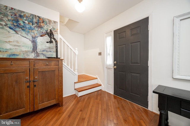 154 Plowshare Rd, Eagleville, PA 19403 - entryway featuring light wood-style floors, stairs, and baseboards