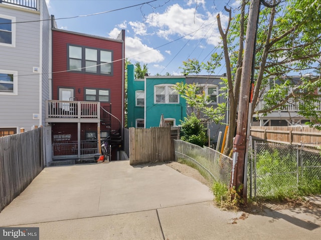 view of back of property