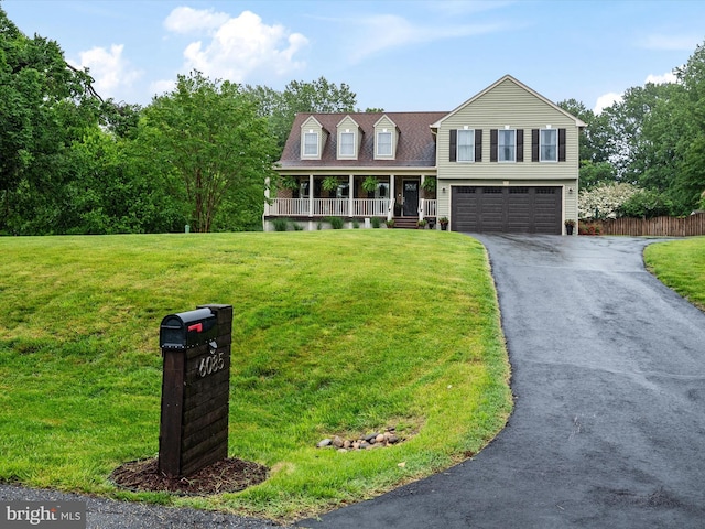 6085 Franklin Gibson Rd, Tracys Landing, MD 20779 - view of front of home with a porch, a garage, and driveway