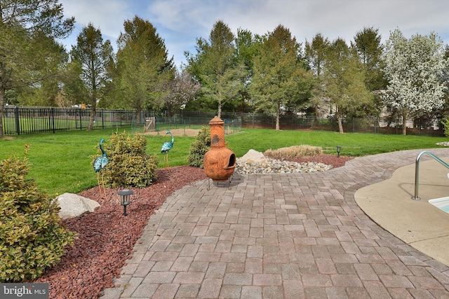 view of home's community featuring a patio area