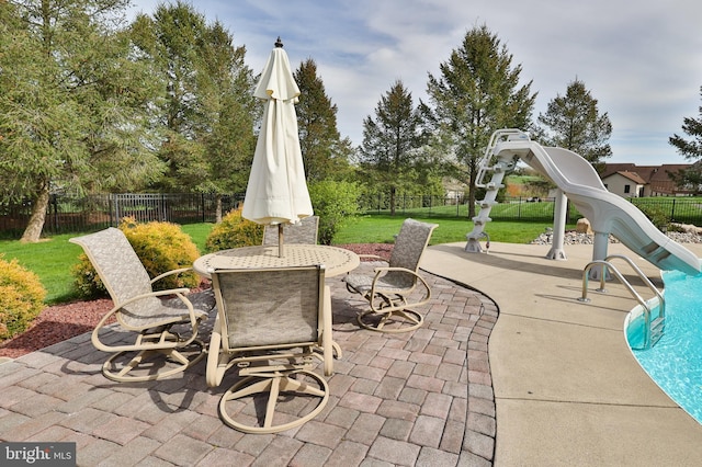 view of patio / terrace featuring outdoor dining space