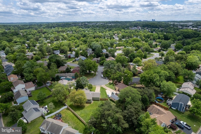 aerial view of residential area