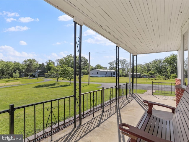 4126 Coseytown Rd, Greencastle, PA 17225 - view of patio / terrace featuring view of scattered trees and covered porch