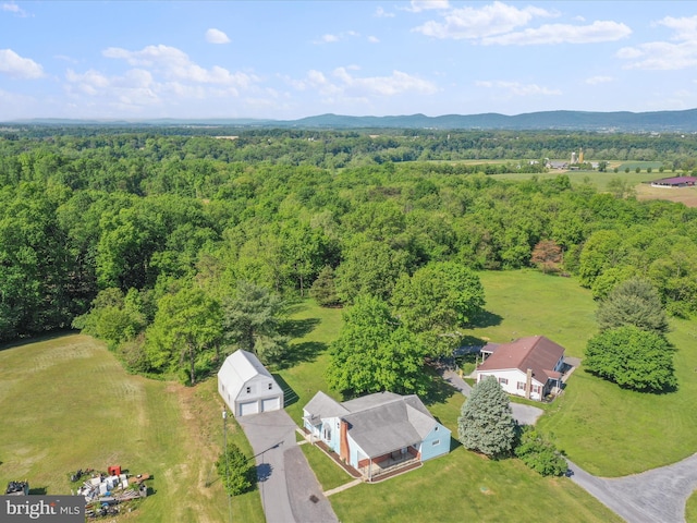 4126 Coseytown Rd, Greencastle, PA 17225 - aerial view of a heavily wooded area and a mountainous background