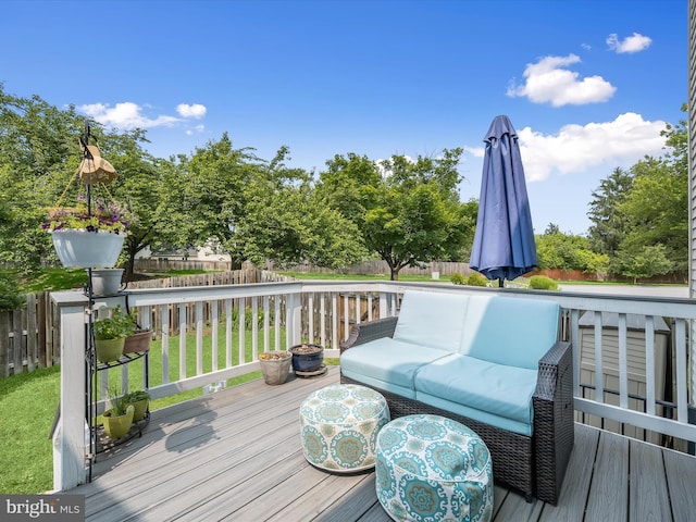 6300 Loring Dr, Columbia, MD 21045 - deck featuring an outdoor living space