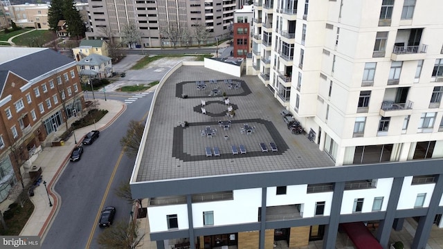 aerial view of apartment complex