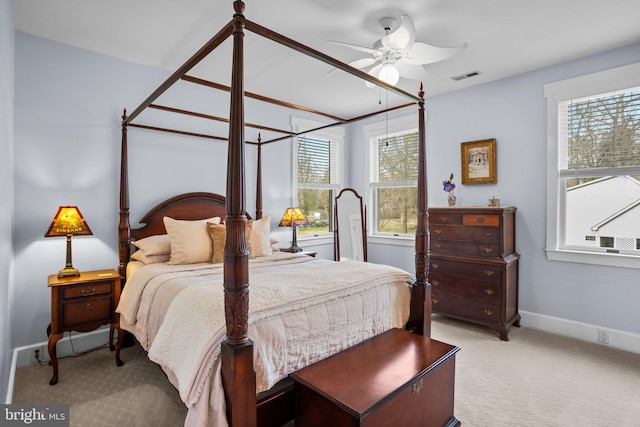 16 Glyndon Ave, Glyndon, MD 21071 - bedroom with light carpet, baseboards, and a ceiling fan