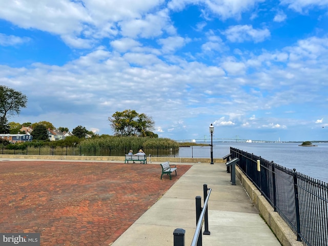 216 N Heron Ln, New Castle, DE 19720 - dock with fence and a water view