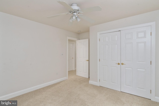3910 Corbin Hall Ln, Fredericksburg, VA 22408 - unfurnished bedroom with carpet floors, baseboards, a closet, and ceiling fan