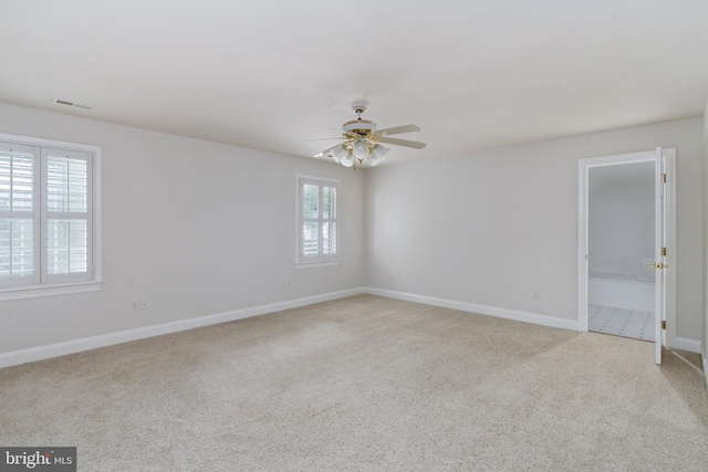 3910 Corbin Hall Ln, Fredericksburg, VA 22408 - spare room featuring ceiling fan, carpet, and baseboards
