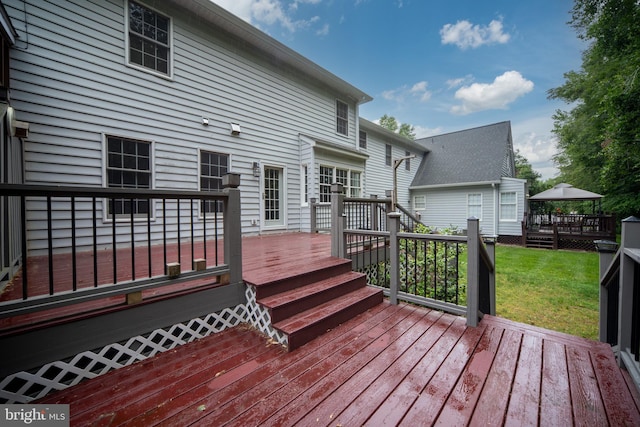 3910 Corbin Hall Ln, Fredericksburg, VA 22408 - deck featuring a yard and a gazebo