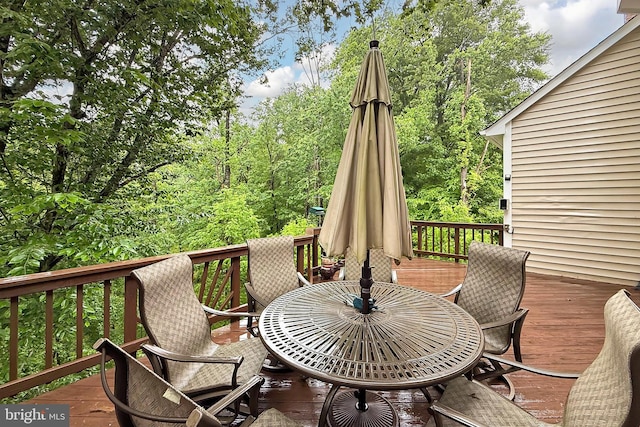 8265 Private Ln, Annandale, VA 22003 - wooden terrace featuring outdoor dining space