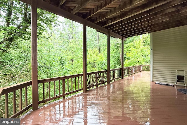 8265 Private Ln, Annandale, VA 22003 - wooden deck featuring a wooded view