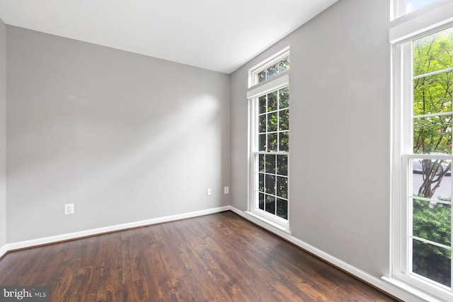 713 Norfolk Ln, Alexandria, VA 22314 - spare room featuring baseboards and dark wood finished floors