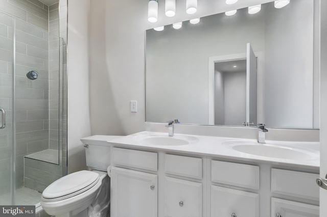 308 Bodega Ter SE, Leesburg, VA 20175 - full bath featuring a stall shower, toilet, and double vanity