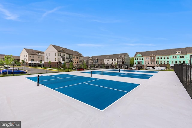 308 Bodega Ter SE, Leesburg, VA 20175 - view of tennis court with fence and a residential view